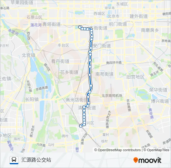 公交410路的线路图