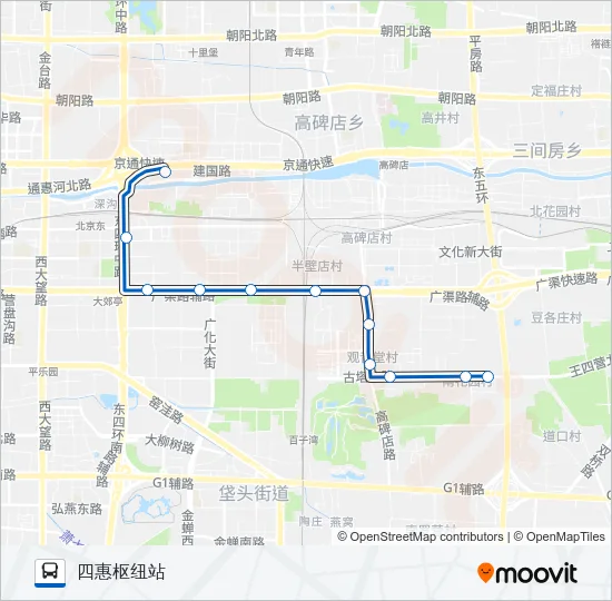 455 Bus Line Map