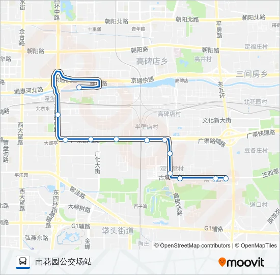 455 Bus Line Map