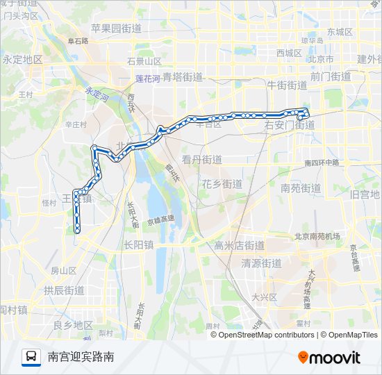 公交458路的线路图