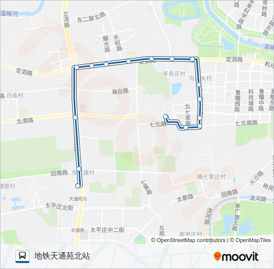 487 Bus Line Map