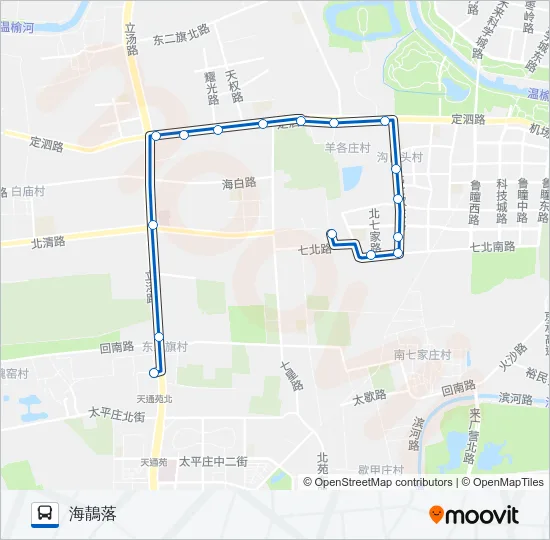 487 Bus Line Map