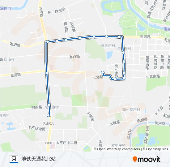 487 bus Line Map