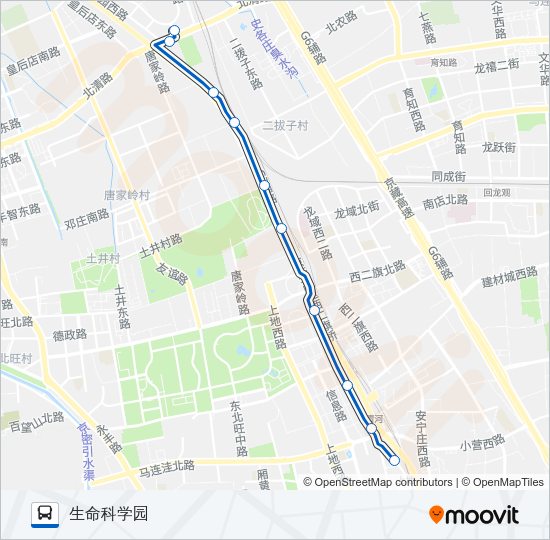 公交521路的线路图