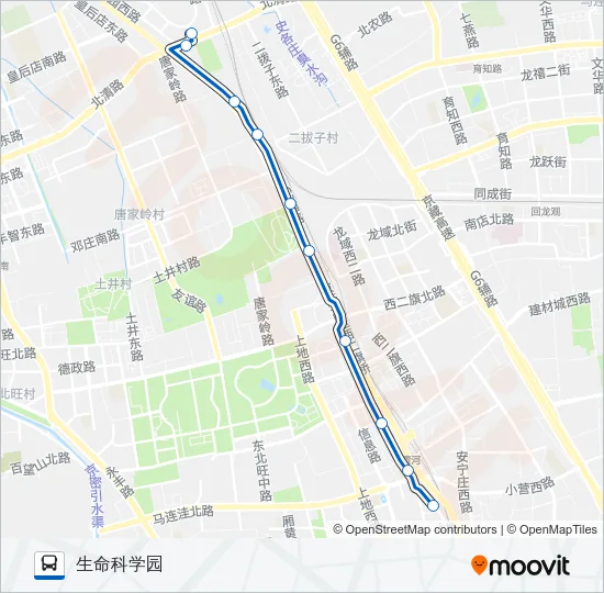 521 Bus Line Map