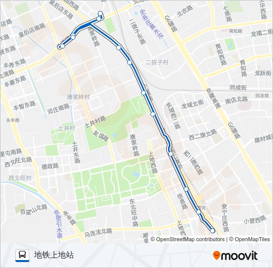 公交521路的线路图