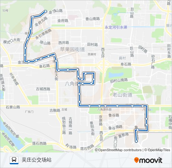 527 bus Line Map