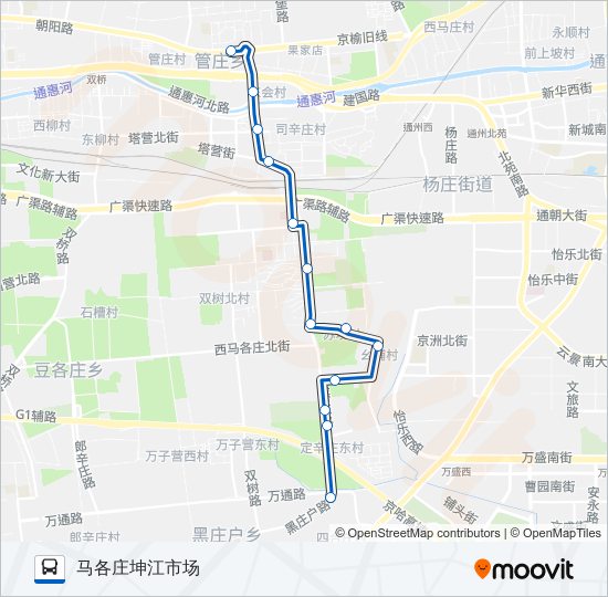 公交532路的线路图