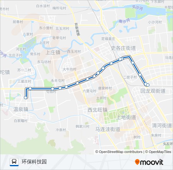 公交543路的线路图