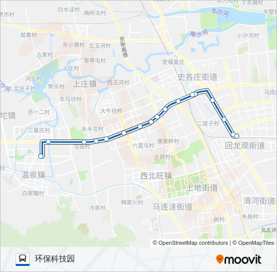 543 Bus Line Map