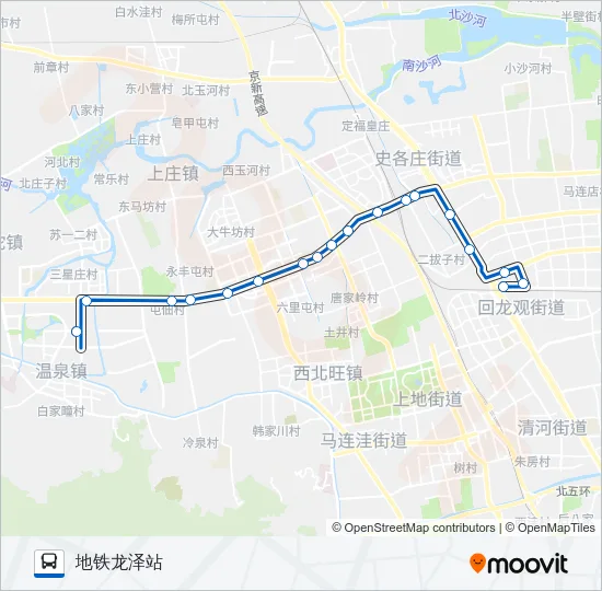 543 Bus Line Map