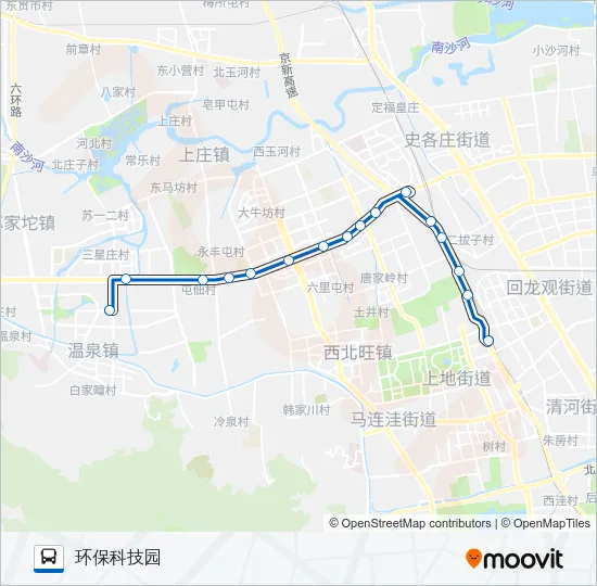 544 Bus Line Map