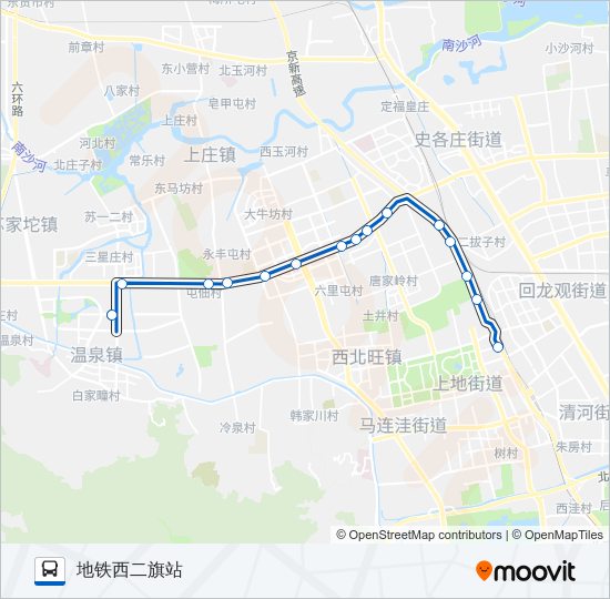 544 bus Line Map
