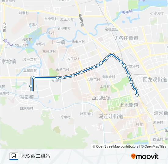 544 Bus Line Map