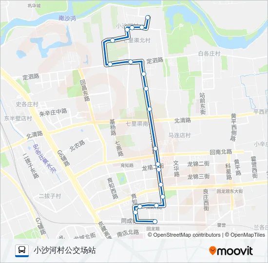 557 Bus Line Map