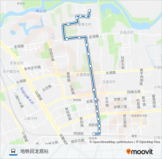 557 Bus Line Map