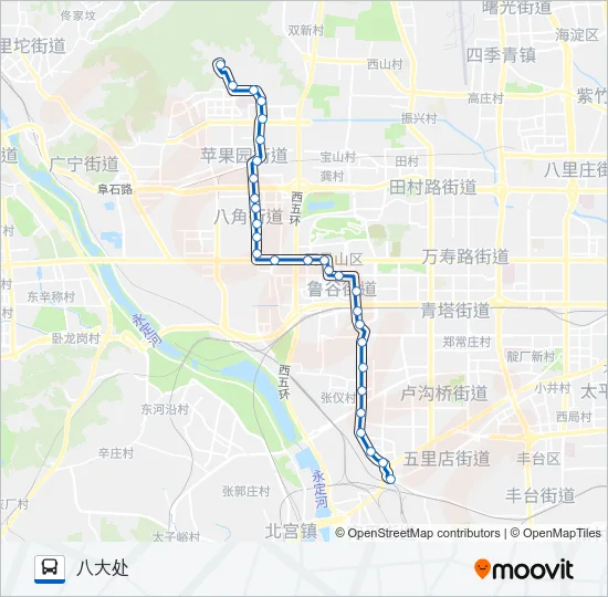 598 Bus Line Map