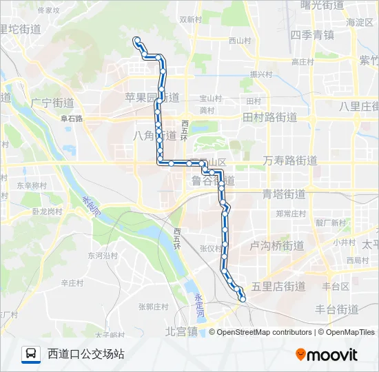 598 Bus Line Map