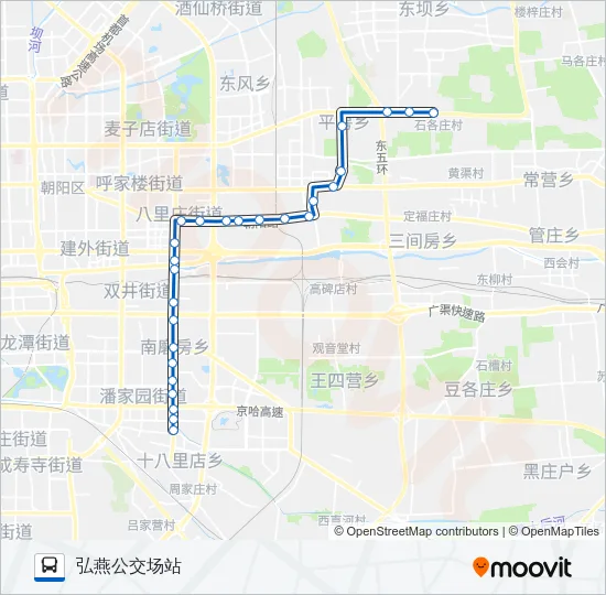 605 Bus Line Map