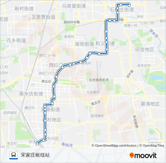 公交610路的线路图