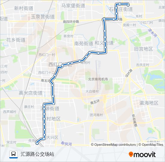 公交610路的线路图