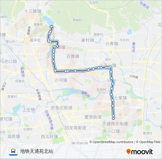 643 Bus Line Map