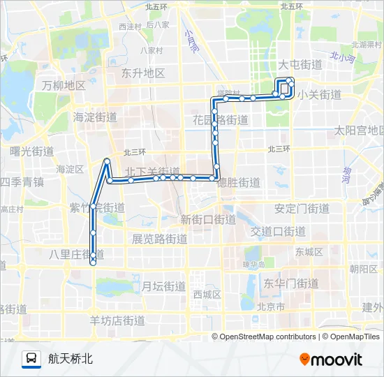 645 Bus Line Map