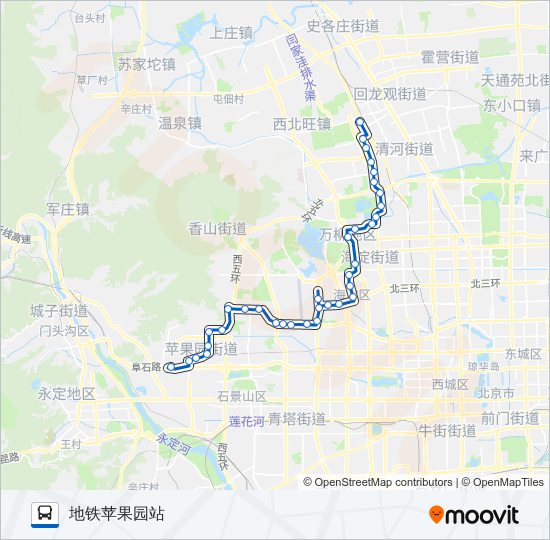 公交664路的线路图