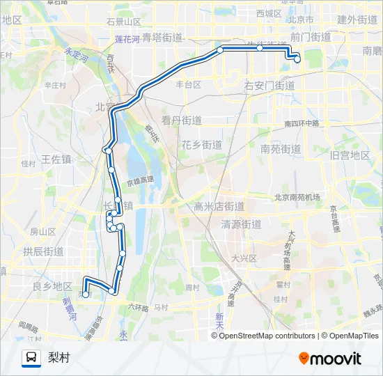 832 Bus Line Map