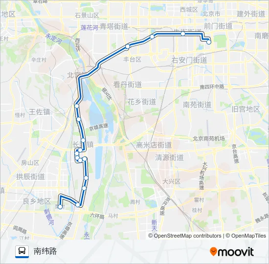 832 Bus Line Map