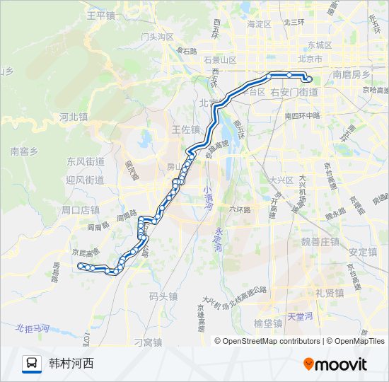公交835路的线路图