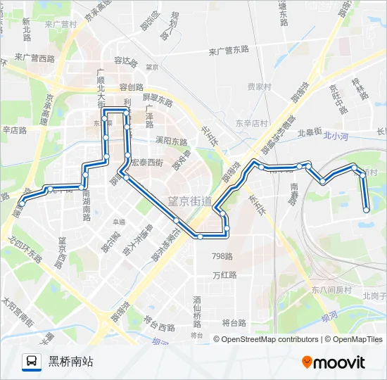 851 Bus Line Map