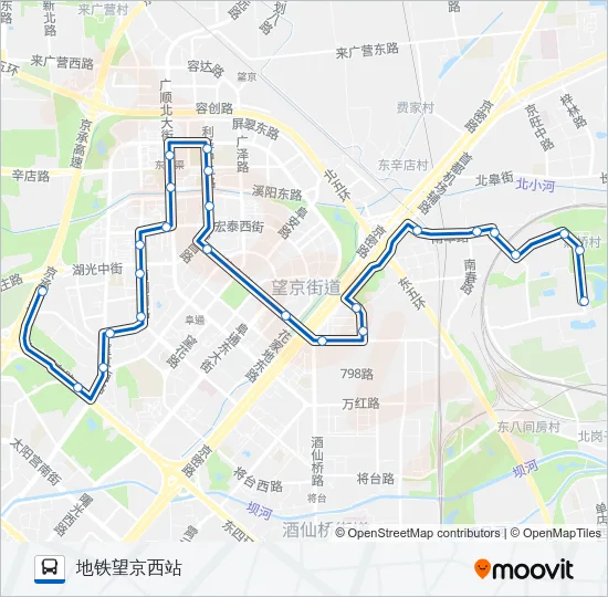 851 Bus Line Map