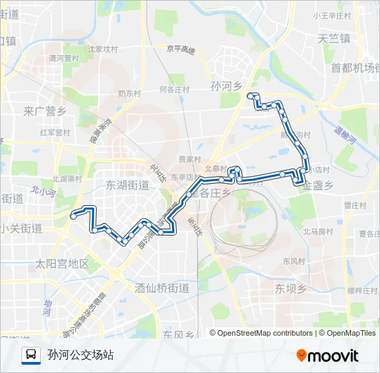 854 Bus Line Map