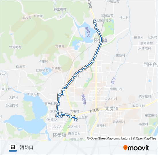 864 bus Line Map