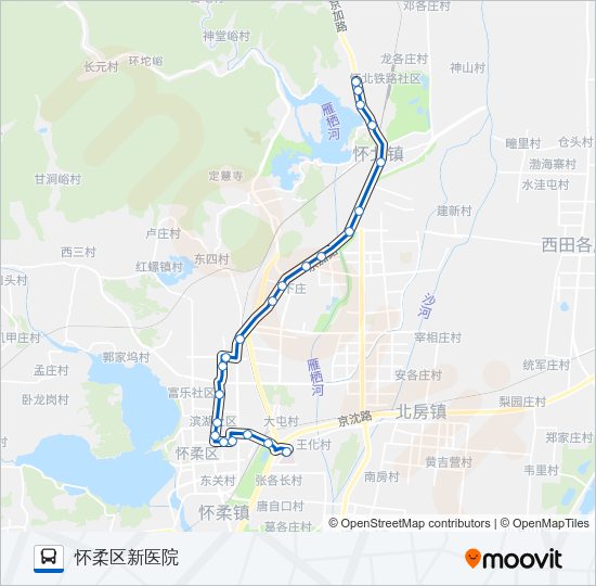 公交864路的线路图