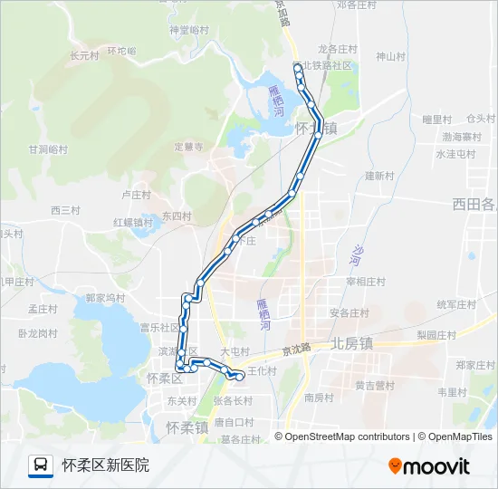 864 Bus Line Map