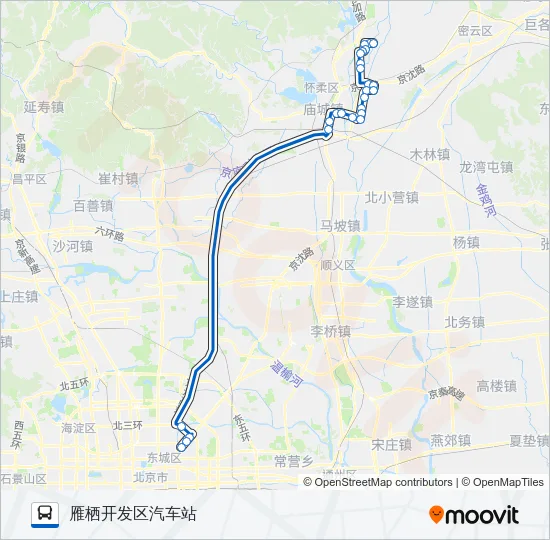 866 Bus Line Map