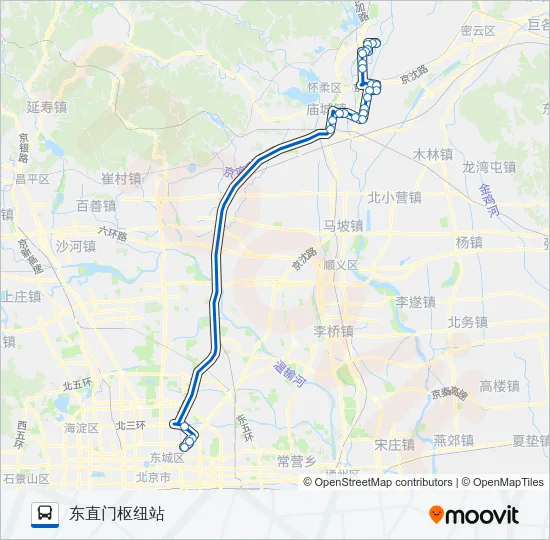 866 Bus Line Map