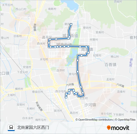 884 Bus Line Map