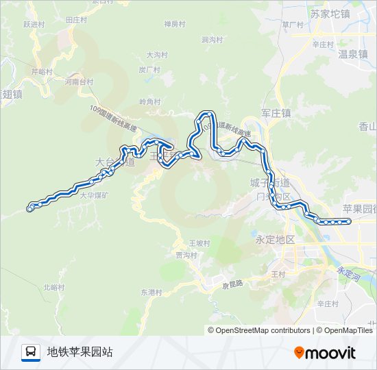 公交929路的线路图