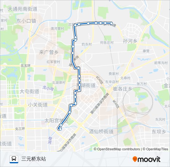 中国 北京 北京公交 939路pdf 版本:939 时间表,站点和地图 公交939路