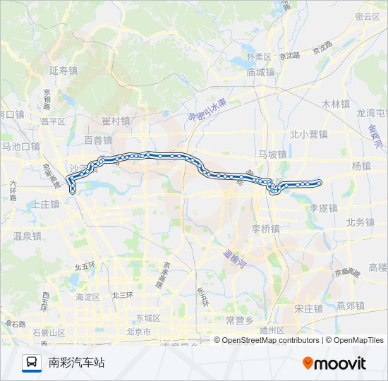 公交945路的线路图