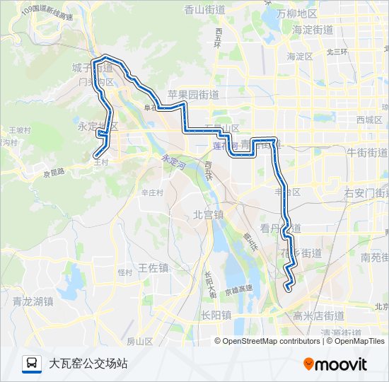 公交959路的线路图