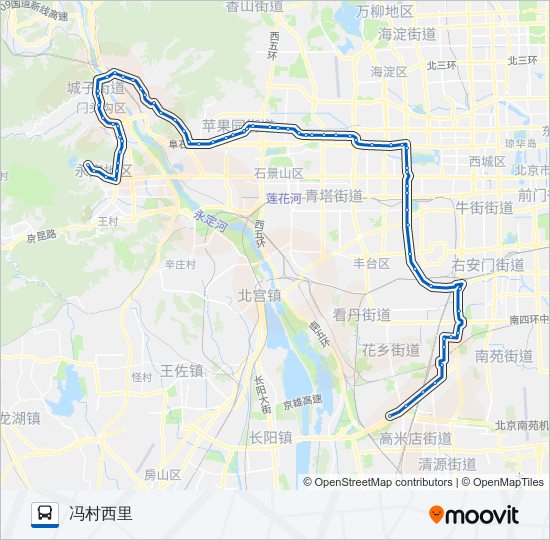 公交977路的线路图