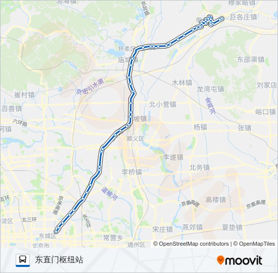 公交980路的线路图