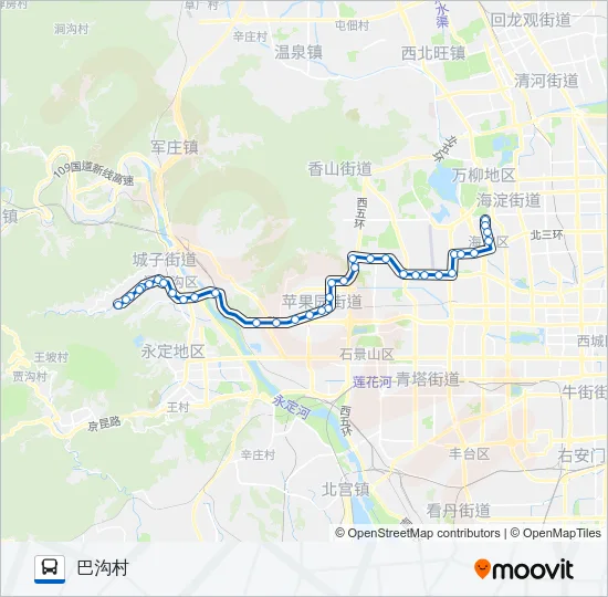 公交992路的线路图