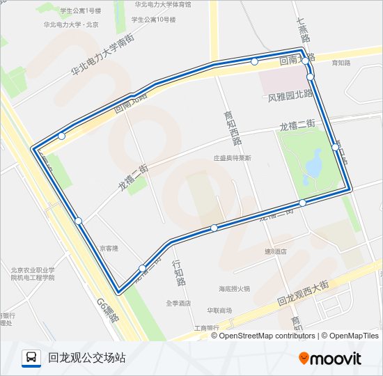 公交专80路的线路图