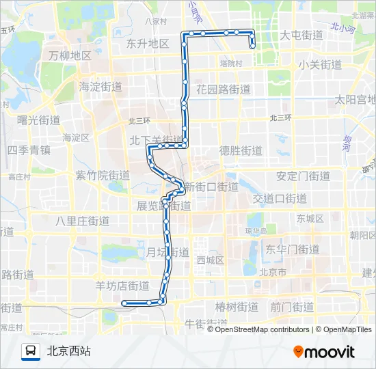 夜14 Bus Line Map