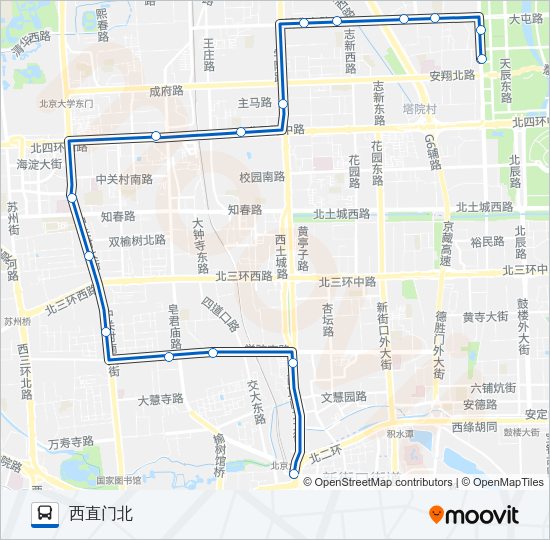 公交特15路的线路图